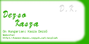 dezso kasza business card